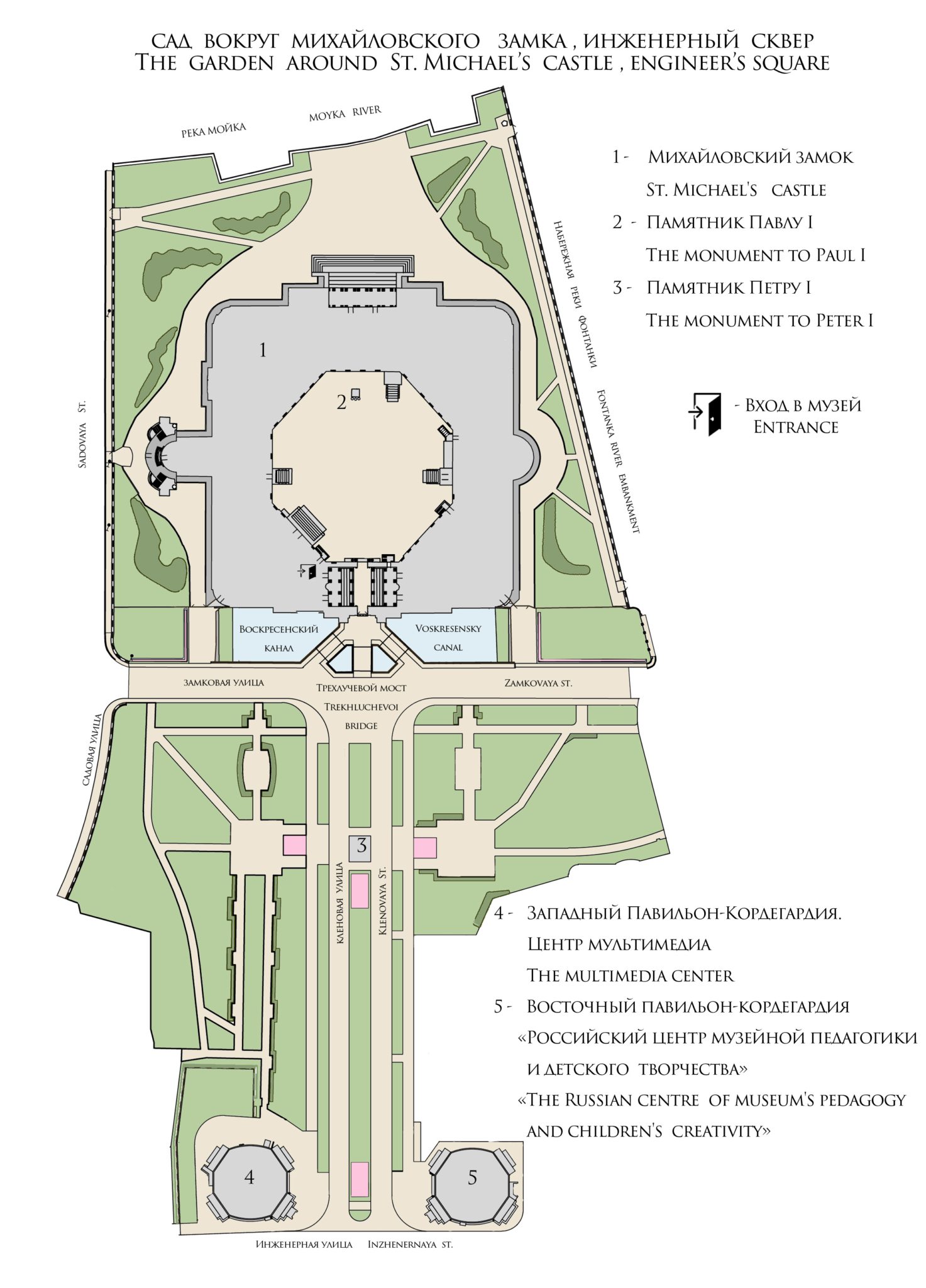 План михайловского замка в санкт петербурге