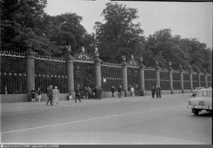 Невская ограда Летнего сада. Фото 1962-1963 гг
